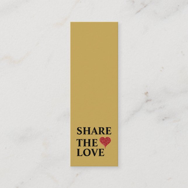 Cartão de Referência do Coração Vermelho Minimalis (Frente)