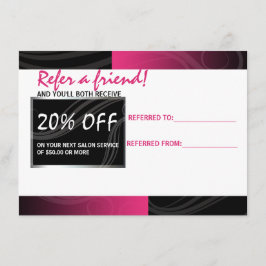 cartão de referência do salão capilar com tesoura