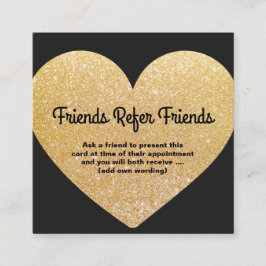 Cartão de Referência para Cliente do Coração Doura