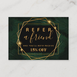 Cartão de referência para o glam tropical e o ouro