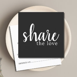 Cartão de referência preto e branco Elegante simpl