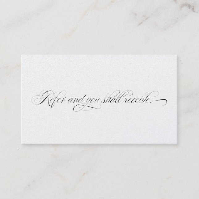 Cartão de Referência Profissional Elegante (Frente)