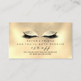 Cartão de Referência Salão Skinny Makeup Lash Cham