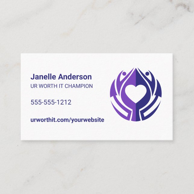 Cartão de Referência UR WORTH IT (Frente)