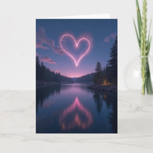 Cartão de Reflexo de Coração Simplesmente Brilhant