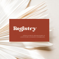 cartão de registro de casamento do na moda retro t