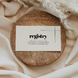 Cartão de registro de casamento simples e elegante