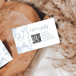 Cartão de Registro de Chá de Bebê Safari Toile De 