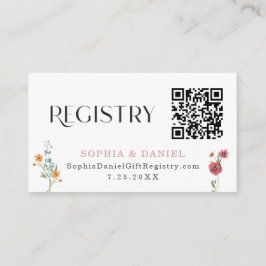 Cartão de Registro de Chá de Noiva Boho Campo de F