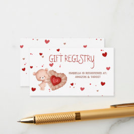 Cartão de Registro de Oferta do Chá de fraldas Ver