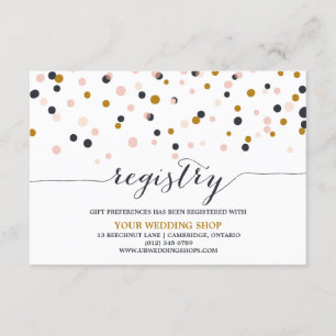 Cartão de Registro de Pontos de Confetti Rosa e Do