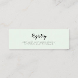 Cartão de registro do Chá de fraldas de aguarela b