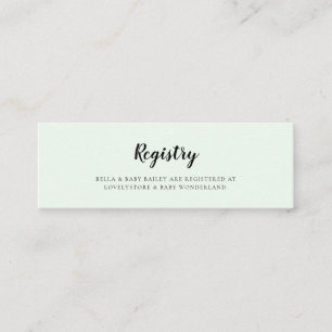 Cartão de registro do Chá de fraldas de aguarela b