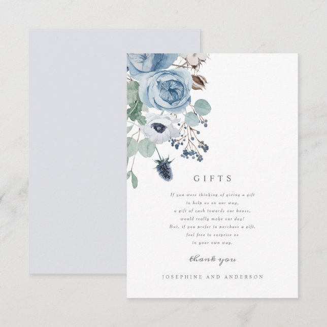 Cartão de Registro Misty Blues Gifts (Frente/Verso)