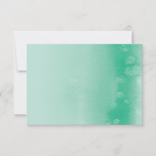 CARTÃO DE REGISTRO: ombre watercolor emerald green