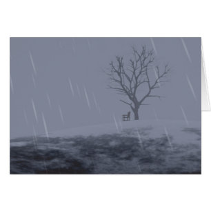 Cartão de Relógio de Inverno