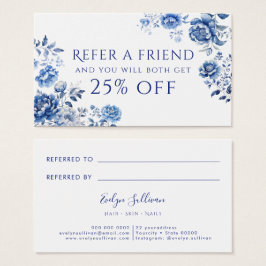 Cartão de remessa floral de chinoiserie