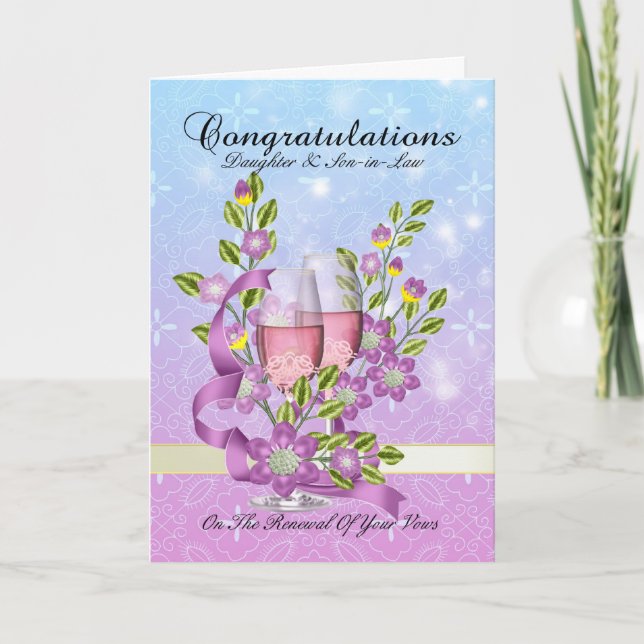 Cartão de renovação de promessa de casamento da fi (Frente)