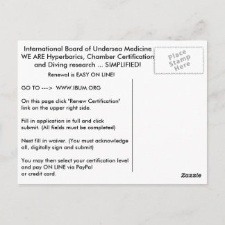 Cartão de renovação IBUM