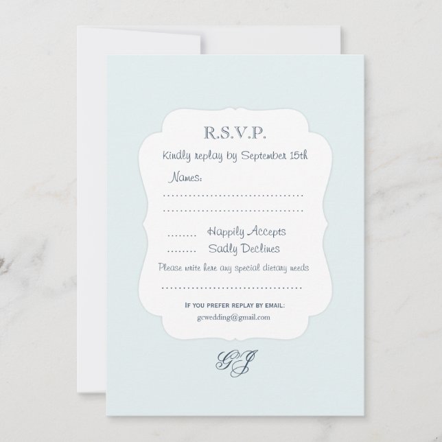 Cartão de Repetição de Convite Personalizado (Frente)