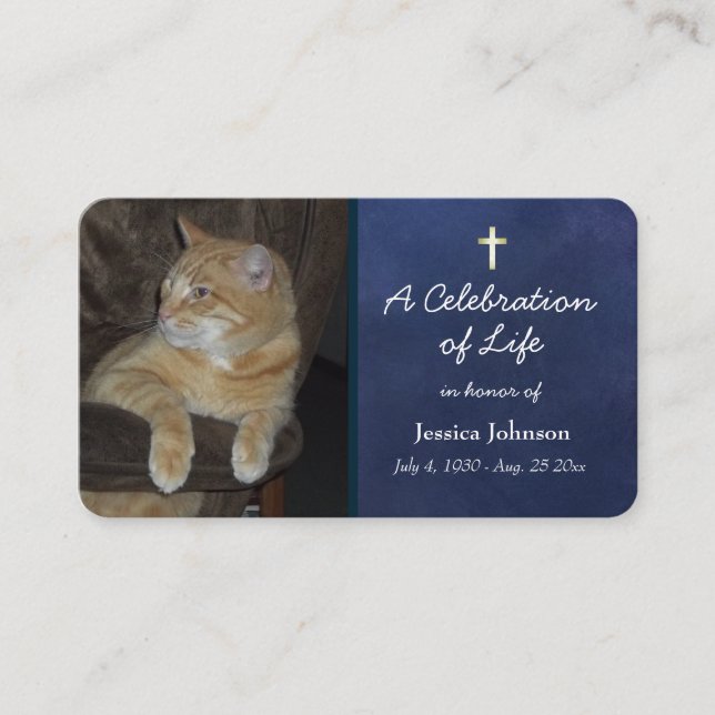 Cartão de Repressão Memorial com uma Opção Fotográ (Frente)