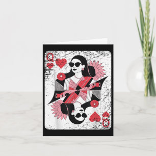 Cartão De Reprodução Da Rainha Moderna Dos Coraçõe