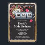 Cartão de Reprodução de Convite de Aniversário do<br><div class="desc">Poker Playing Card Casino Dourado convite de aniversário. O tema do cassino é o convite à relíquia de ouro,  18º 20 21rua 30 40º 50º 70 90 100º,  10º 80,  qualquer idade. Para mais personalização,  clique no botão "Personalizar" e use nossa ferramenta de design para modificar este modelo.</div>