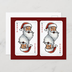 Cartão de Reprodução de papais noeis para Natal