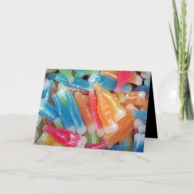 CARTÃO DE REPRODUÇÃO L@@K garrafas de cera doce (Frente)