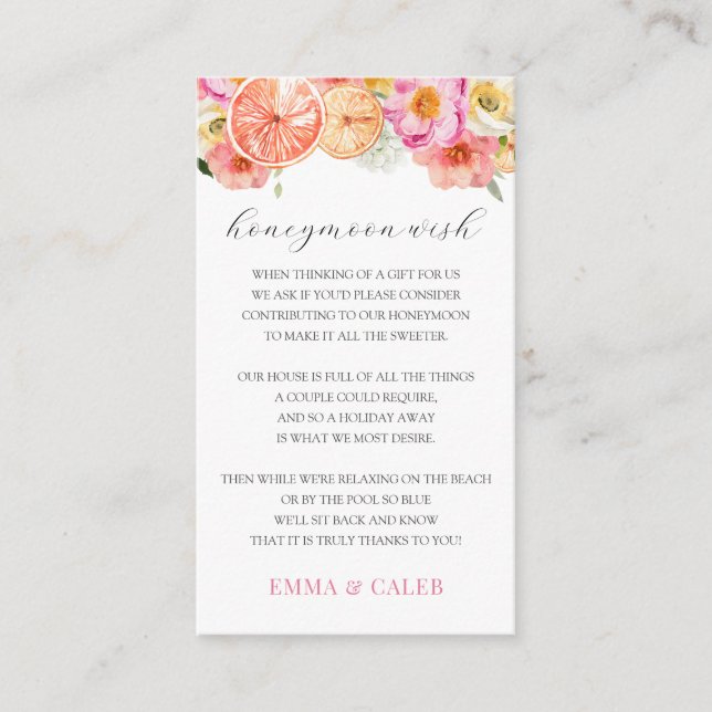 Cartão de residência do Fundo de desejos Citrus Ho (Frente)