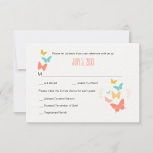 Cartão de Resposta à Canvas Borboleta