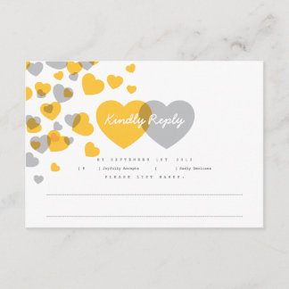 Cartão de Resposta a Corações Modernos