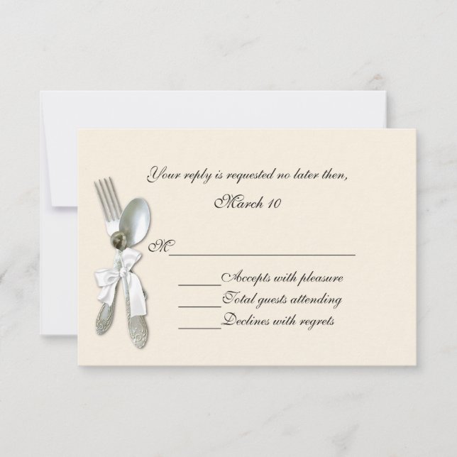 Cartão de Resposta a Creme Formal (Frente)