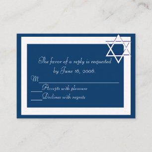 Cartão de Resposta aos Convites de bar/Bat Mitzvah