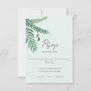 Cartão de resposta aquarela Little Palm