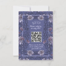 Cartão de resposta Art Nouveau floral