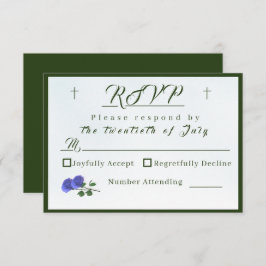 Cartão de Resposta Azul e Verde da Mistura Católic