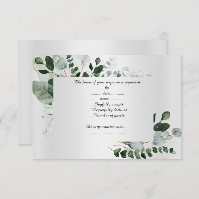 CARTÃO DE RESPOSTA BOTÂNICA PRATA (Frente/Verso)