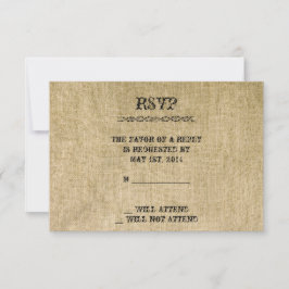 Cartão de Resposta Burlap Ocidental