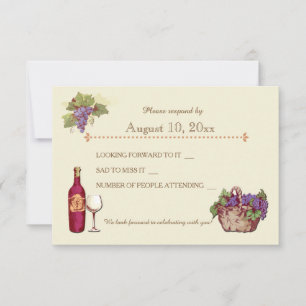 Cartão de Resposta Casamento na Vinha