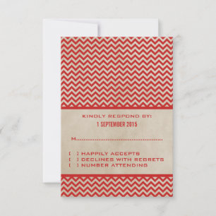 Cartão de Resposta Chevron Vermelho