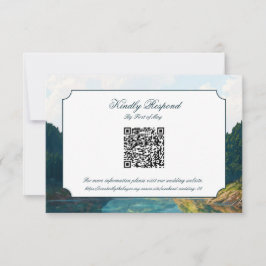 Cartão de Resposta Código QR para Casamento no Val