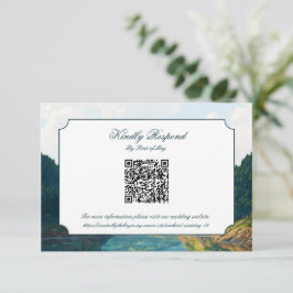 Cartão de Resposta Código QR para Casamento no Val