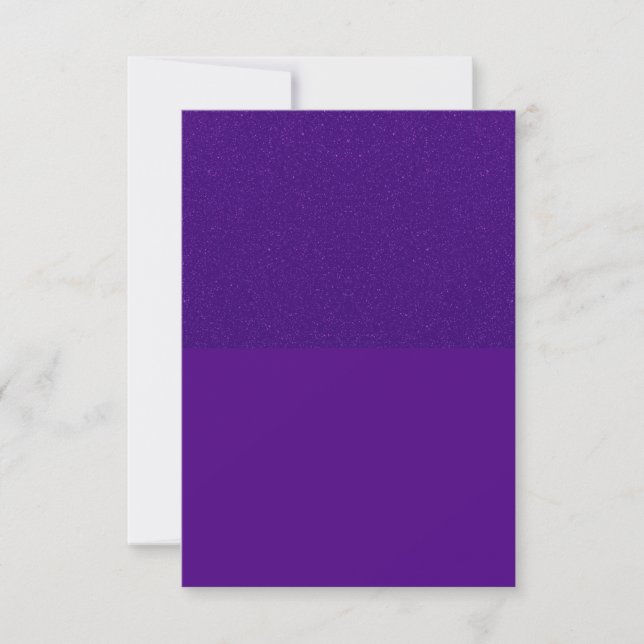 Cartão de Resposta com Brilho Roxo – Personalizáve (Frente)