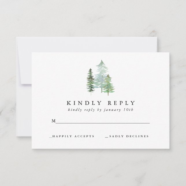 Cartão de resposta da floresta aquática (Frente)