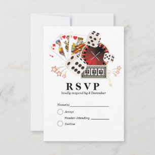Cartão de Resposta de 3,5" x 5" do Casino las veg