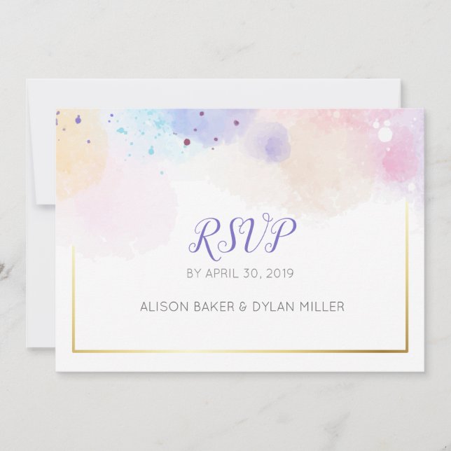 Cartão de Resposta de Água Colorida (Frente)