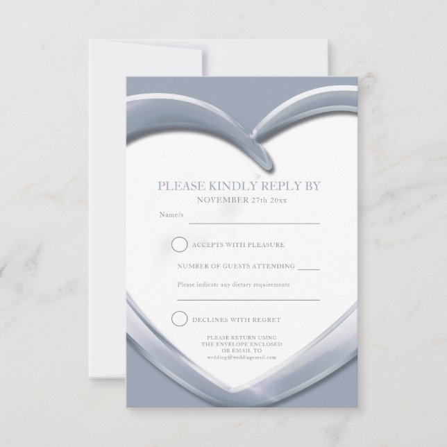 cartão de resposta de aniversário de casamento de  (Frente)