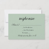 Cartão de Resposta de Casamento