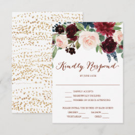 Cartão de Resposta de Casamento Abóbora de Outono